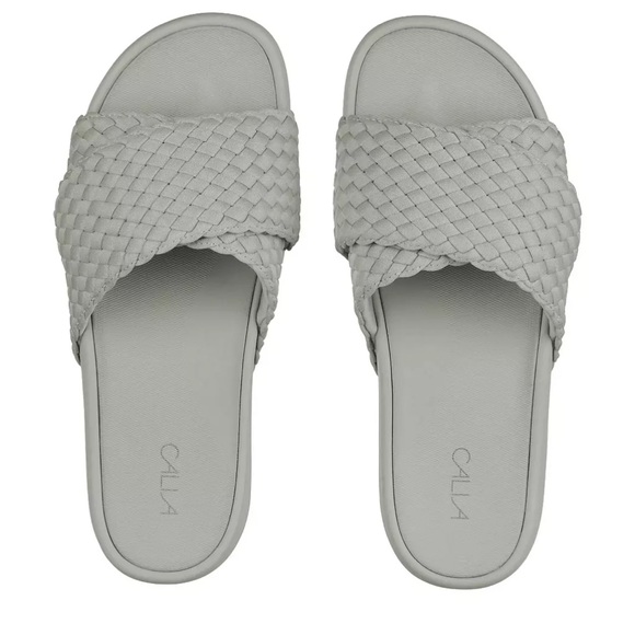 CALIA by Carrie Underwood Shoes - CALIA SoleForm Woven Slide Sandals Gray Women’s Size 7 NWT